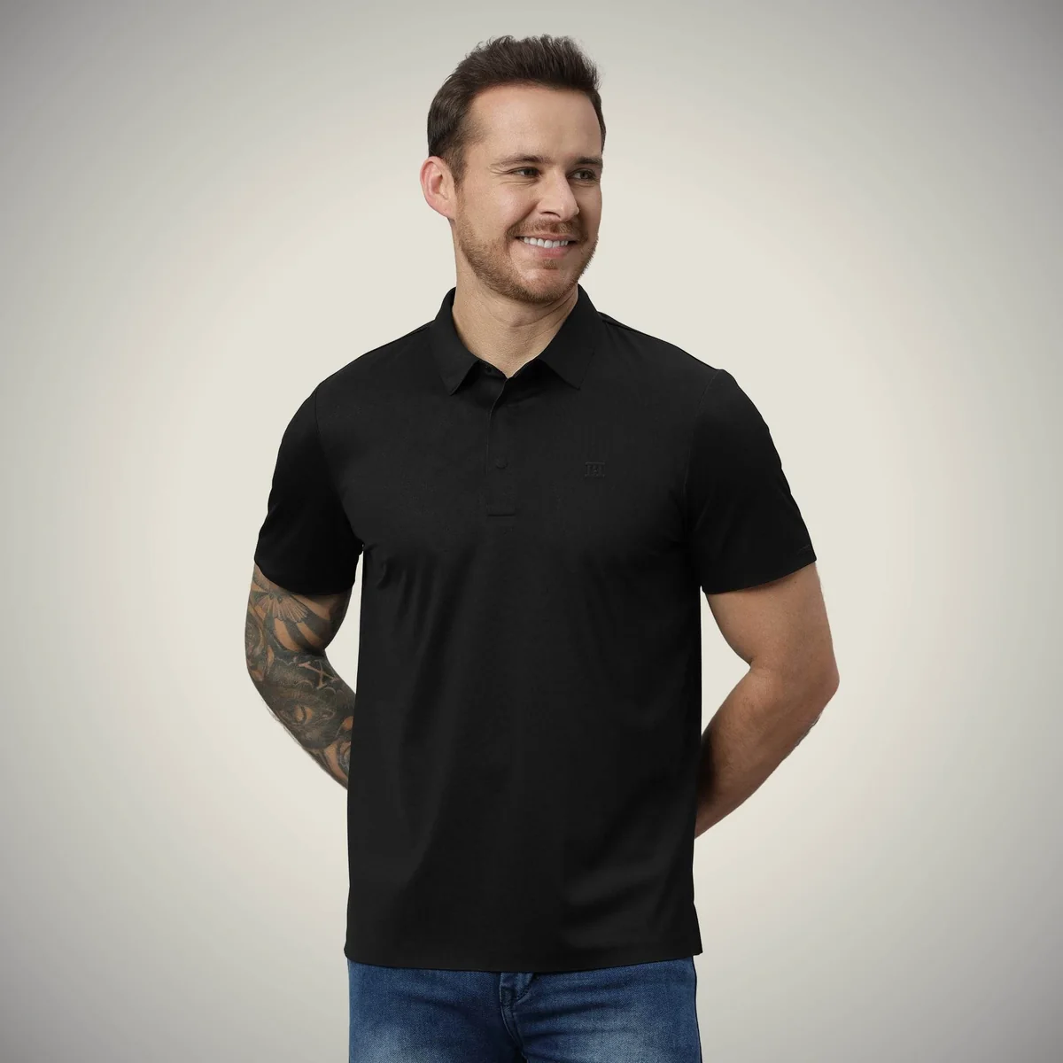 Buy Hidden Button Polo T-Shirt – Twill Fabric for Men