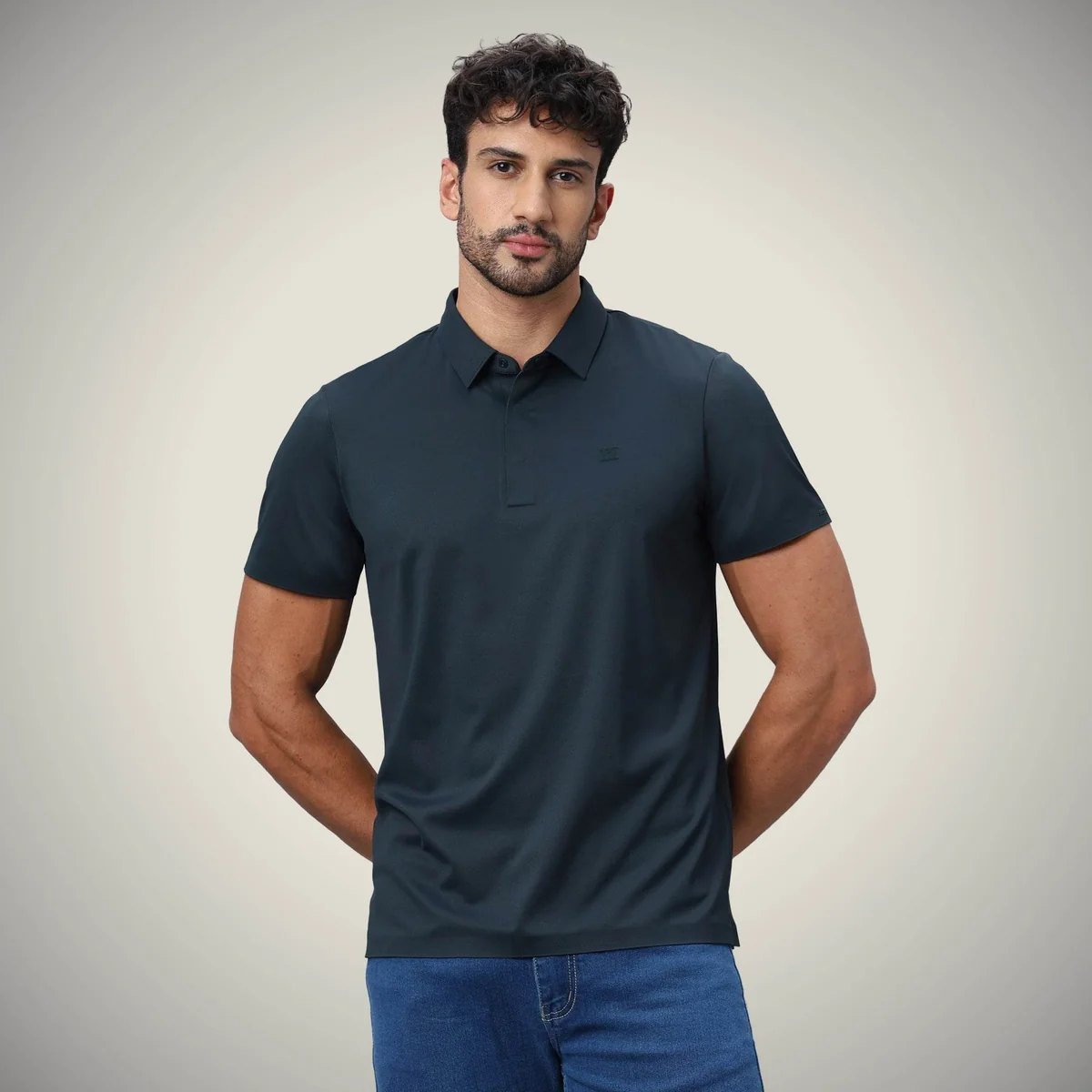 Buy Hidden Button Polo T-Shirt – Twill Fabric for Men