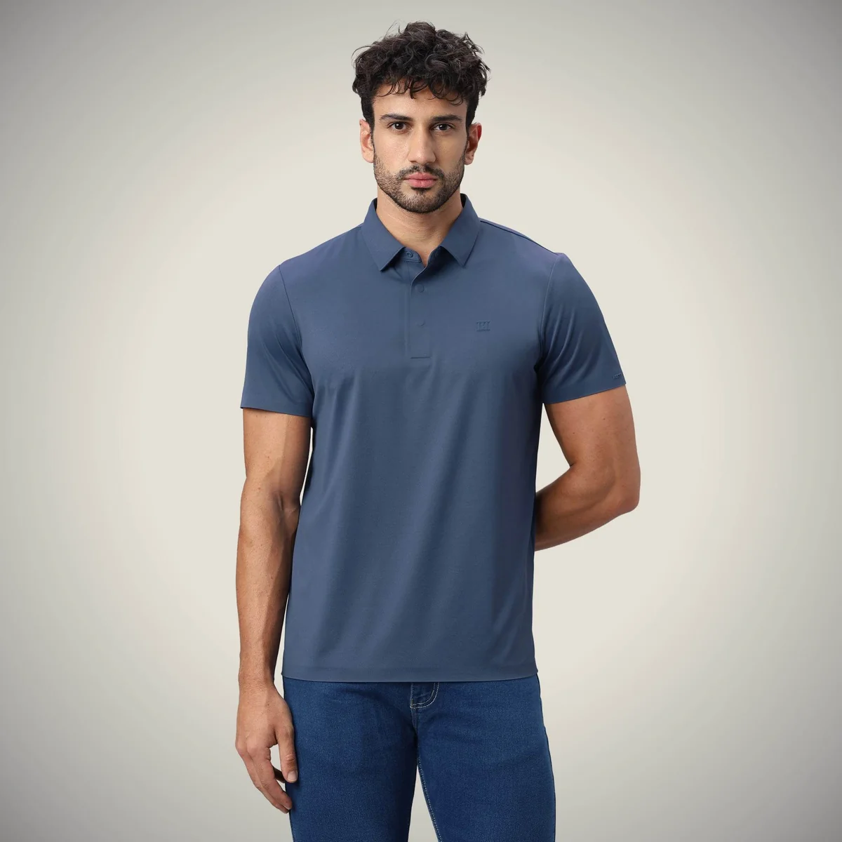 Buy Hidden Button Polo T-Shirt – Twill Fabric for Men